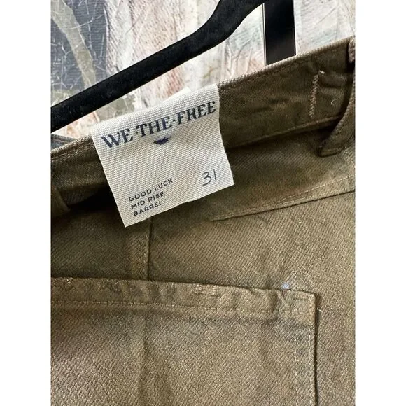 New Free People We The Free Good Luck Coated Jeans Size 31 - Picture 9 of 9